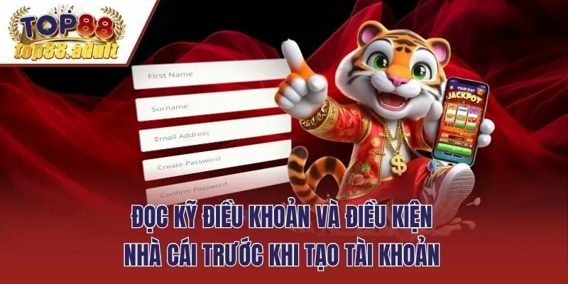 Đọc kỹ điều khoản và điều kiện nhà cái trước khi tạo tài khoản
